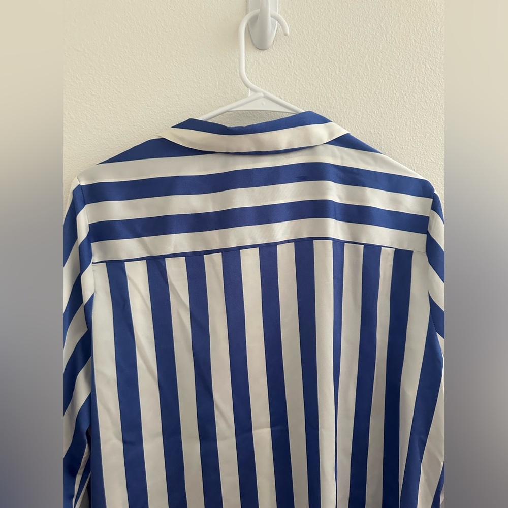 A New Day Blue and White Striped Button Down Shirt! - Picture 7 of 8